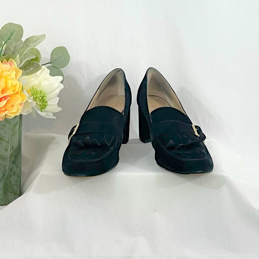 Suede Block Heel Loafer | Vince Camuto - Picture 3 of 7